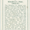 Khedive's Star, 1882-91.