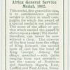 Africa General Service medal, 1902.