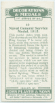 Naval General Service medal, 1915.