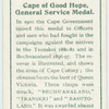 Cape of Good Hope General Service medal.