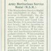 Army Meritorious Service medal (M.S.M.).