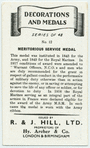Meritorious service medal.