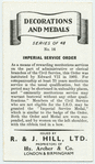 Imperial Service Order.