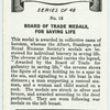Board of Trade medals for saving life.