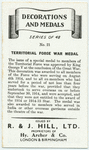 Territorial force war medal.