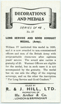 Long service and good conduct medal. (Army).