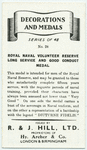 Royal Naval Volunteer Service long service and good conduct medal.