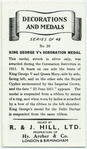 King George V's coronation medal.