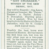 "Gay Crusader" Derby, 1917.