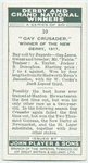 "Gay Crusader" Derby, 1917.