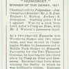 "Humorist" Derby, 1921.