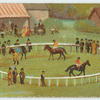 Horses in circular enclosure