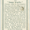 "Gang Warily".