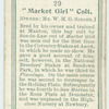 "Market Girl" colt.