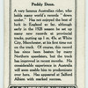 Paddy Dean.