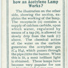 Do you know how an Acetylene lamp works?
