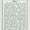 Do you know what causes the blue sky?