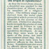 Do you know the origin of epaulettes?