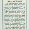 Do you know the meaning of hallmarks on silver?