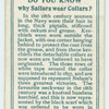 Do you know why sailors wear collars?
