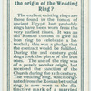 Do you know the origin of the wedding ring?