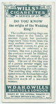 Do you know the origin of the wedding ring?