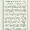 Do you know what China-clay is?