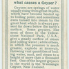 Do you know what causes a geyser?
