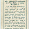 Do you know why a curved iron hangs over the rails in many stations?