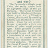 Do you know who built the pyramids, and why?