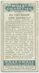 Do you know what quinine is?