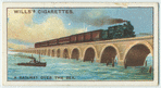 Do you know where a railway runs over the sea?