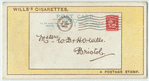Do you know why the stamp is stuck at the top right-hand corner of the envelope?