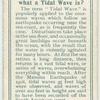Do you know what a tidal wave is?
