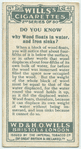 Do you know why wood floats in water, and iron sinks?