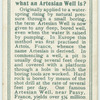 Do you know what an Artesian well is?