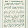 Do you know what a boomerang is?