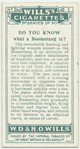 Do you know what a boomerang is?