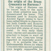 Do you know the origin of the brass crescents on harness?