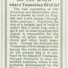 Do you know what a Tasmanian devil is?