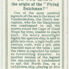 Do you know the origin of the "Flying Dutchman?"