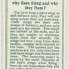 Do you know why bees sting and why they hum?