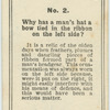 Why has a man's hat a bow tied in the ribbon on the left side?