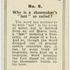 Why is a shoemaker's "last" so called?
