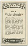 Why is a shoemaker's "last" so called?