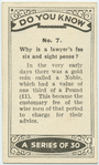 Why is a lawyer's fee six and eight pence?