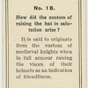How did the custom of raising the hat in salutation arise?