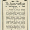 Why is corrugated iron often used on structures in preference to flat iron?