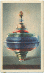 What causes a spinning top to stand erect?