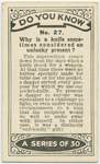 Why is a knife sometimes considered an unlucky present?